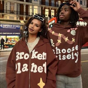 Broken Planet Market Red Clay (Brown) Zip Up Hoodie